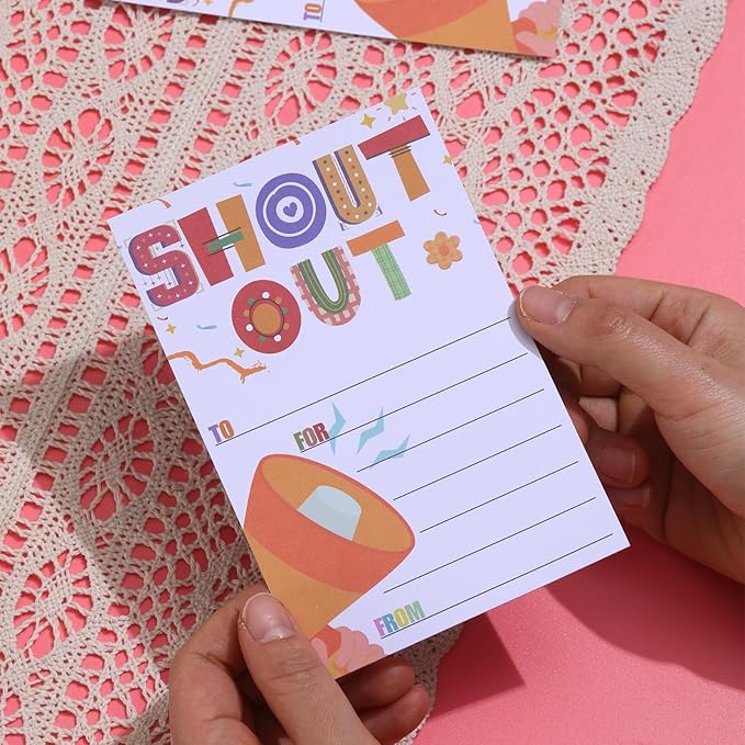 200 Count Shout Out Cards for Employees,Office Staff,4×6 Inch Encouragement Card for Teachers and Students-Appreciation and Recognition RewardCard for School or Work Bulletin Board