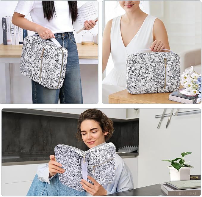 Bible Cover for Women - Soft Bible Case - Carrying Book Case for Bible Accessories - Bible Holder Case for Women - Girls Bible Bag - Bible Carrier - Bible Sleeve - Church Bag
