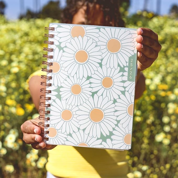 Blue Sky WAAV Weekly and Monthly Academic Year Planner Calendar, July - June, Flexible Cover, Wirebound, Laminated Tabs, Storage Pocket, Includes 20 Extra Notes Pages, Michelle (Michelle- 2025/2026, 5.875" x 8.625")