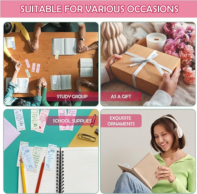 120 Pcs Spicy Romance Paper Bookmarks, Funny Smut Library Card Paper Bookmark Bulk for Women Man, Retro Library Page Marks for Adults Reading Lovers Bookish Accessories Gifts