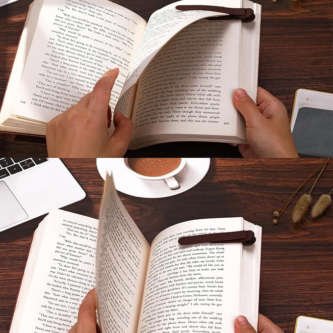 3Pcs Automatic Bookmark Book Marks for Reading Women, Kids & Men, Unique & Cute Silicone Bookmarks with Page Holder