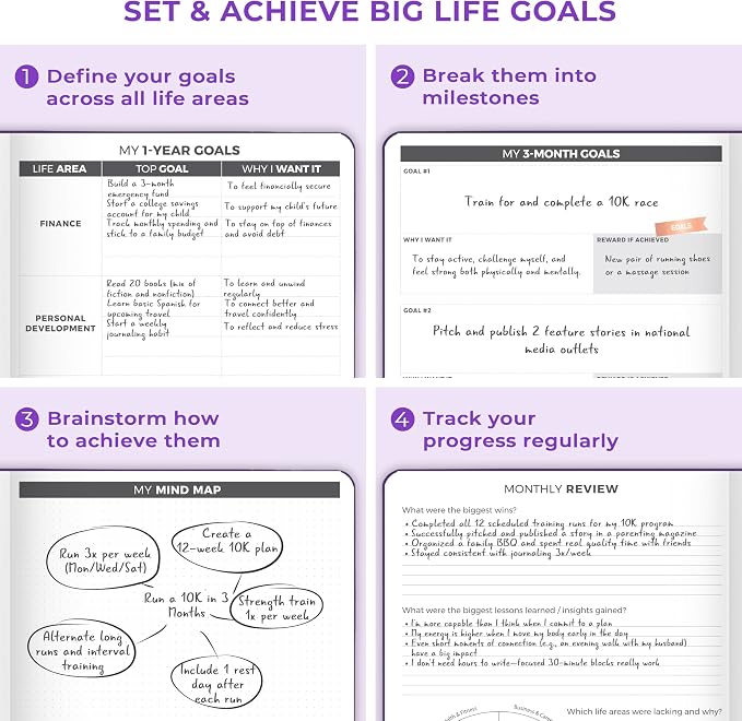 Clever Fox Planner PRO Dated (Jan 2026–Jan 2027) Weekly & Monthly Life Planner to Increase Productivity, Time Management and Hit Your Goals – Organizer, Gratitude Journal – A4 Size (Purple)