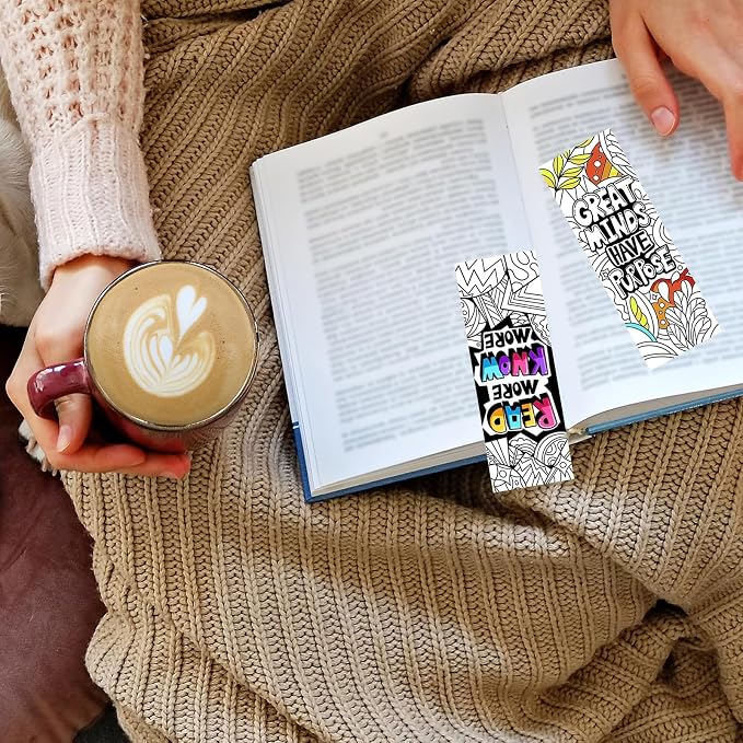 60 PCS Inspirational Bookmarks, 12 Designs | Motivational,Gratitude,Appreciation,Kindness & Encouragement Sayings Bookmarks for Students,Party Favors Classroom Rewards