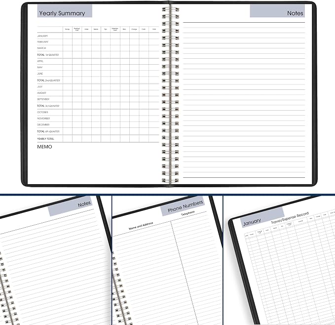 AT-A-GLANCE 2026 Planner, Monthly, 7" x 8-1/2", Medium, Hardcover, DayMinder, Black (G400H0026)