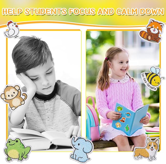 36 PCS Calm Strips for Anxiety Sensory Stickers - Fidget Stickers with Rough Texture - Adhesive Tactile Sensory Strips Anxiety Relief Items for Students, Adults
