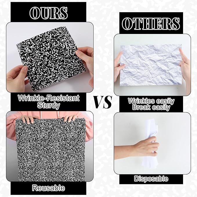 Black Composition Bulletin Board Roll Reusable Waterproof Erasable Black and White Non-Woven Fabric Bulletin Board Roll Composition Poster for Teacher Classroom Decors Wrap Crafts 15.7" x 40ft