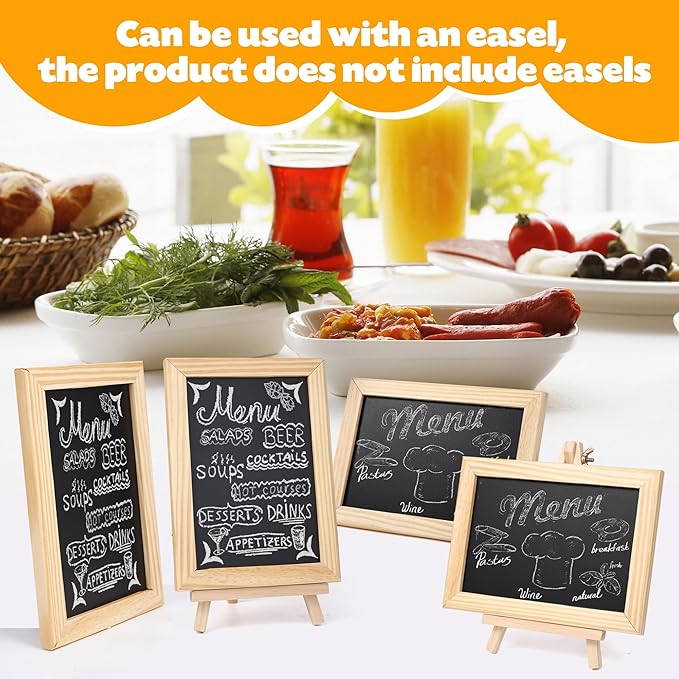 1 Pack Mini Chalkborad Sign Small Chalk Board with Unfinished Wood Frame,4 x 6 Inch