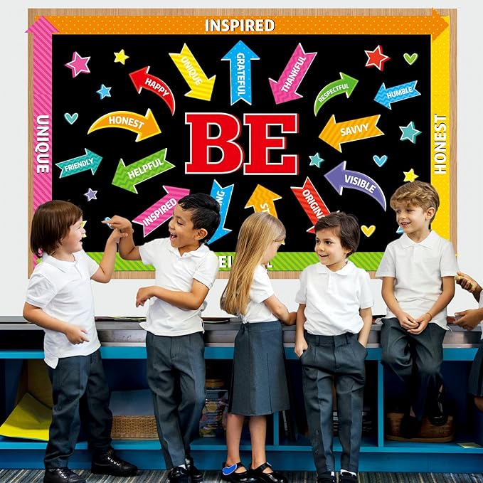 Justforjoyful Affirmation Station Bulletin Board Set Be Amazing Bulletin Board Decorations Positive Sayings Accents Themed Classroom Bulletin Boards Arrow Sign Cutouts for School Wall Decor