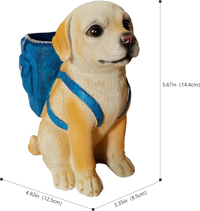 Dog Pen Holder for Desk Pen Pencil Cup Creative Desktop Pen Organizer Pencil Cups for Desk Unique Accessories Decor for Home Office School Gift for Dog Lovers (Labrador Retriever)