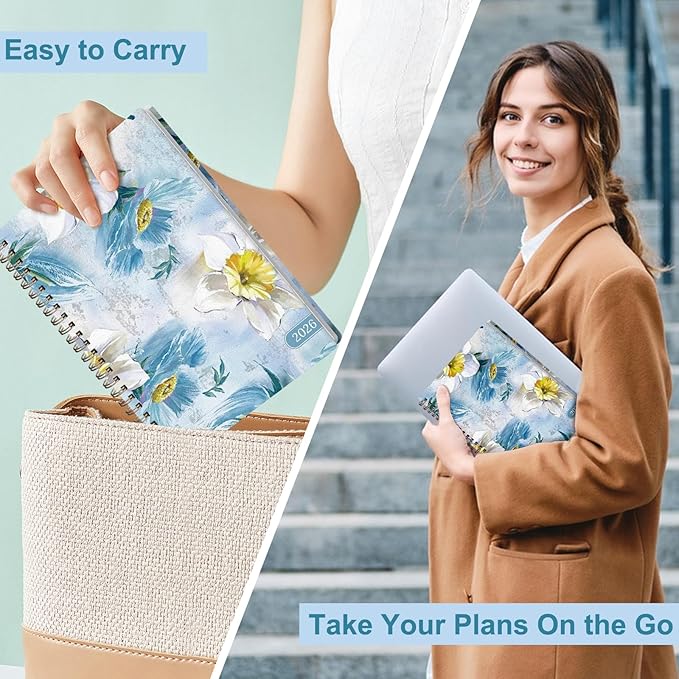 2026 Planner, Weekly and Monthly Calendar Academic Planner, Jan 2026 - Dec 2026, Planning Agenda Book for Desk Accessories and School Supplies - A5 (6.3'' x 8.5'')