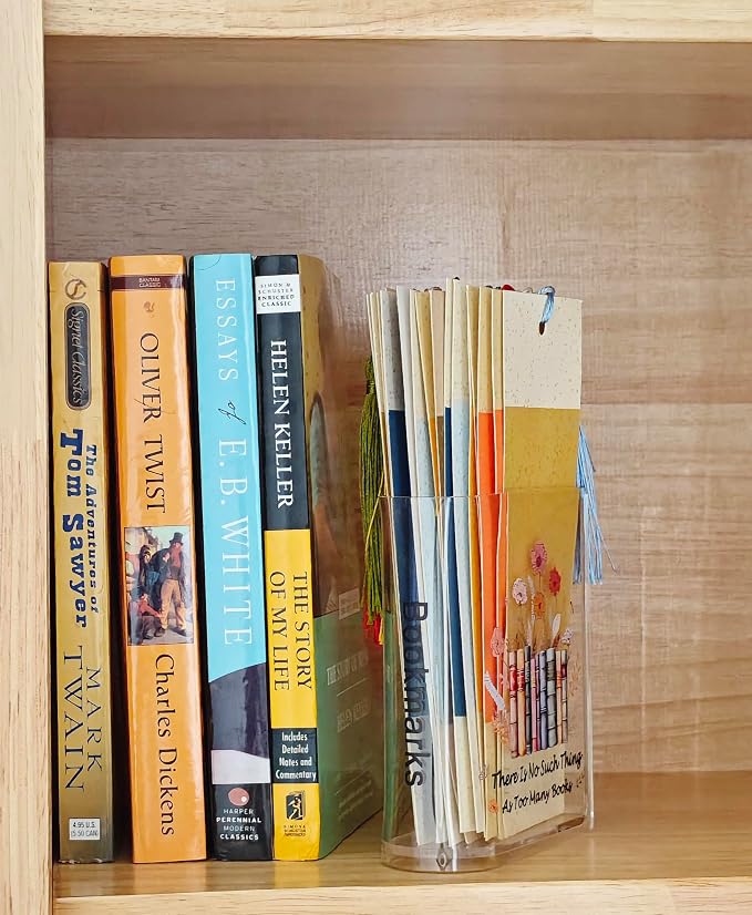 Book Shaped Bookmark Holder, Reading Accessories Gift for Books Lovers, Women, Librarians (Book)