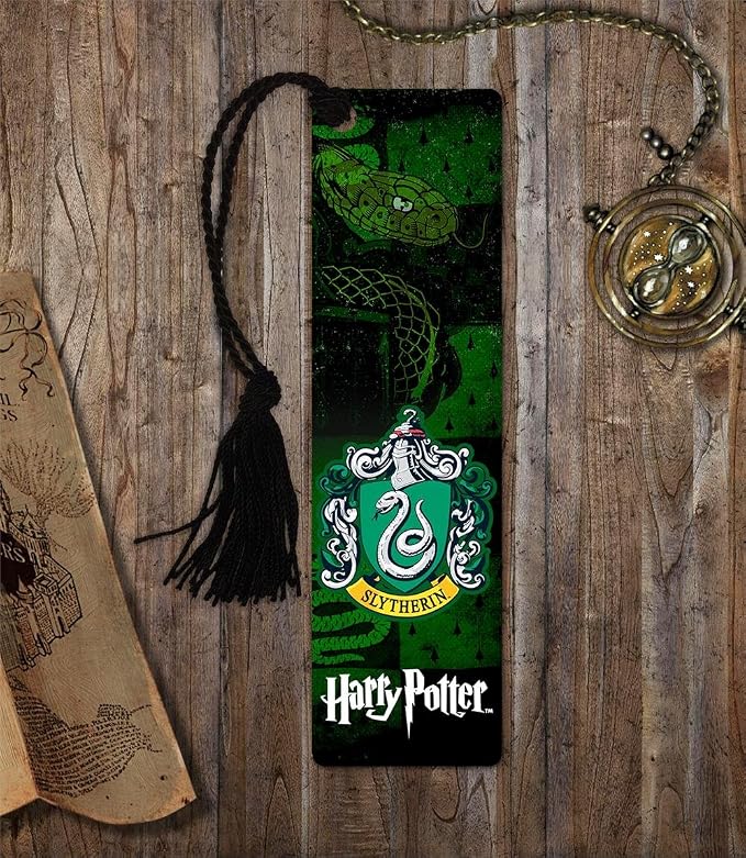 Harry Potter - Hogwarts House - Slytherin - Glossy Bookmark with Tassel for Gifting and Collecting USBMP738