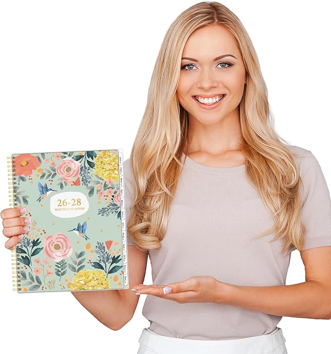 Monthly Planner 2026-2028, 36 Months Calendar Planner 2026-2028 from Jan 2026 – Dec 2028, 8.5'' x 11'' with Ruled Spread, Flexible Cover, Spiral Wirebound, Pocket, Coated Tabs, Notes & Habit Tracker