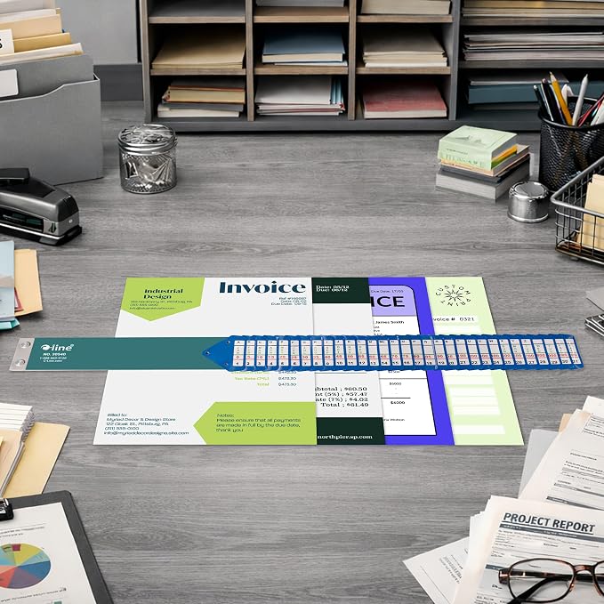 C-Line Heavy-Duty Indexed Sorter, 31 Dividers, Alpha/Numeric/Month/Date/Day Index, Letter Size, Blue Frame