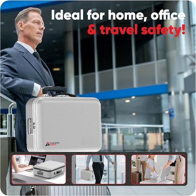 Fireproof Document Organizer, 12 Multi Layer Important Document bag, Fireproof and Waterproof Safe Storage Portable File Organizer with Lock for Legal Files, Laptop, and More
