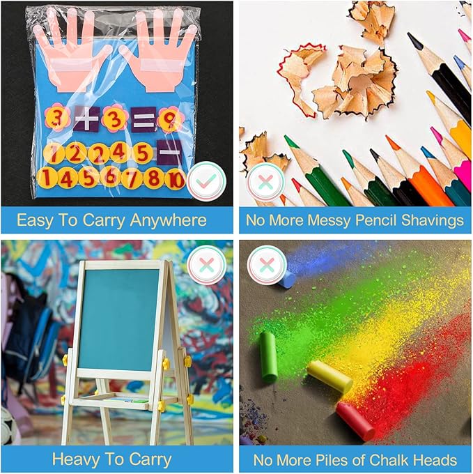 BENOSPACE Felt Board Finger Numbers Counting Toy Educational Learning Supplies Addition Subtraction Manipulatives Math Teaching Aids