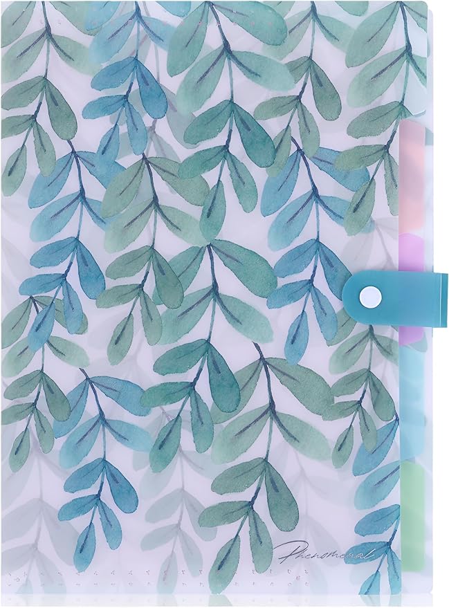 Forest Series Expanding File Folder Stylish Funky Cute Retro Document Organizer with Natural Scenes for Students,Teachers & Freelancers - Green Jungle