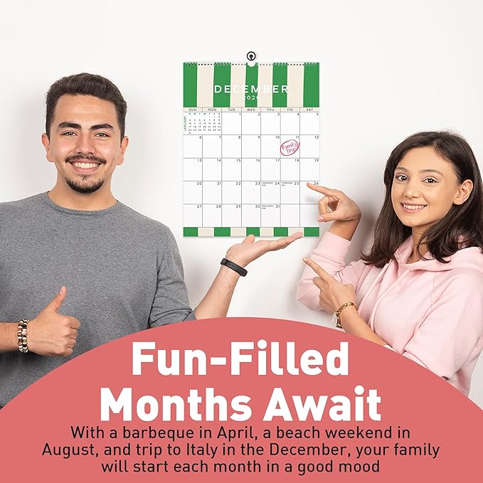 S&O Palm Beach Wall Calendar from January 2026-June 2027 - Tear-Off Monthly Calendar - 18 Month Academic Wall Planner - Hanging Organizer to Track Anniversaries & Appointments - 13.5"x10.5”in