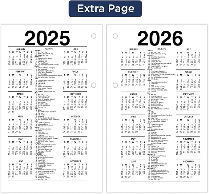 AT-A-GLANCE 2024 Daily Desk Calendar Refill, 3-1/2" x 6", Standard, Loose-Leaf (E7175024)