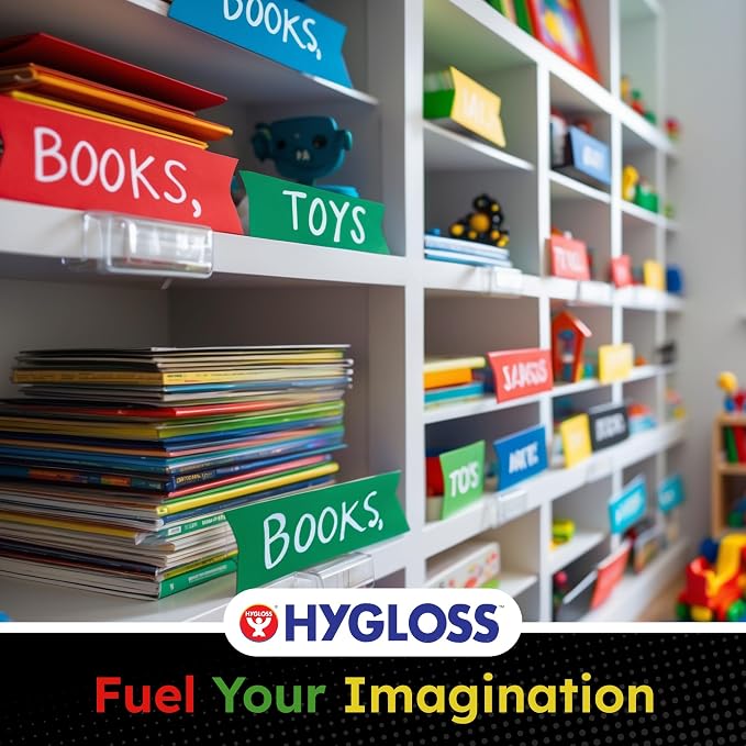 Hygloss Small Colored Poster Board 4x11 - 50 Assorted Standard Color Bulk Pack - Red, Yellow, Green, Blue, Black - 10 Pt. Thickness Poster Board Paper - Posterboard Multipack 4" x 11"