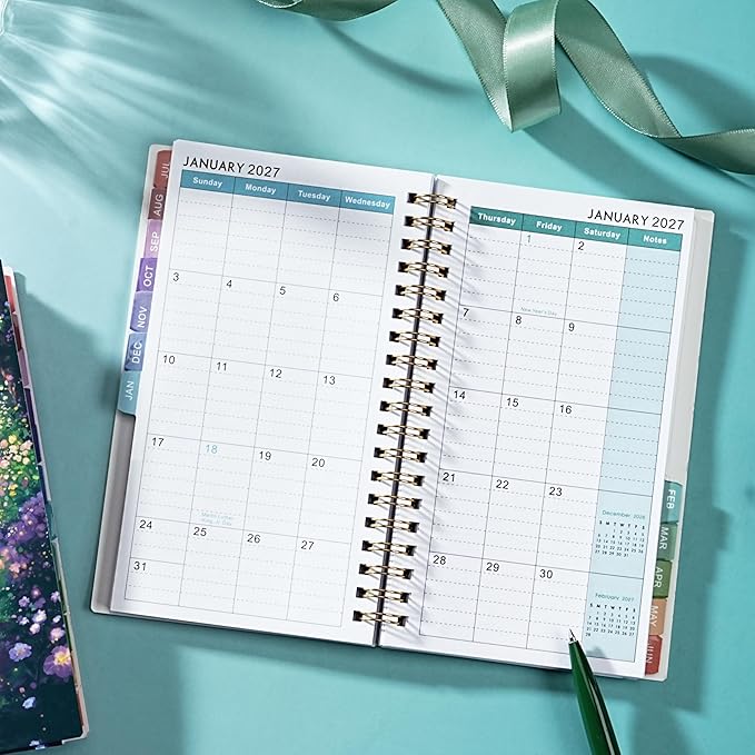 2026-2027 Pocket Calendar/Planner - Weekly & Monthly Pocket Planner for Purse, JUL. 2026 - JUN. 2027, 6.8" x 4.1", Pocket Planner 2026-2027, Strong Twin - Wire Binding
