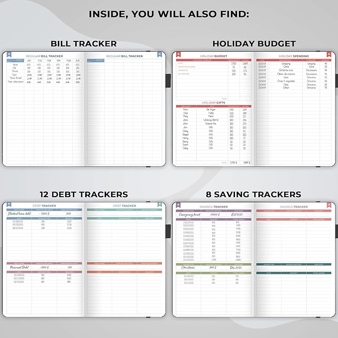 Clever Fox Bi Weekly Budget Planner – Undated Financial Organizer Book – Expense Tracker, Budgeting & Bill Notebook, A5 (Black)