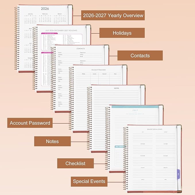 Yoment Planner 2026-2027 Weekly and Monthly 8.5"x11" Large Hardcover Planner from Jul 2026 - Dec 2027 18 Months Calendar Planners for Women Men Yearly Agenda Daily Weekly Planning with Tabs, Tree