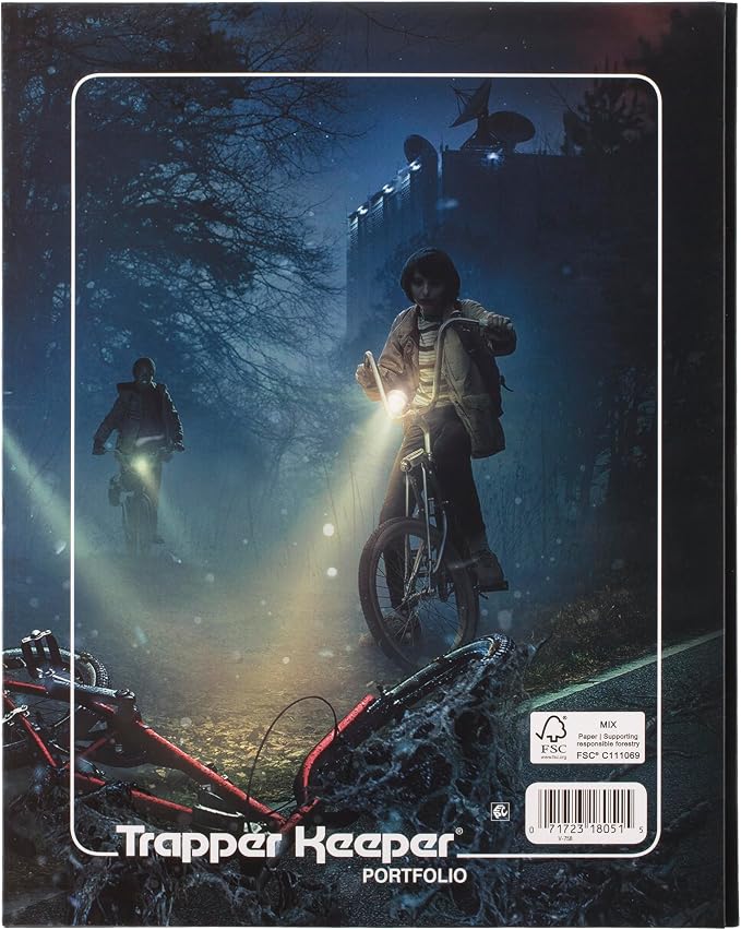 Mead Trapper Keeper 2-Pocket Paper Folder with Prong Fasteners, Holds 8-1/2" x 11" Paper, Stranger Things (340442FA)