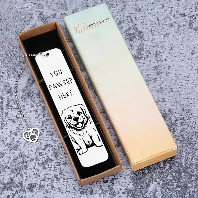 Pug Dog Dad Fathers Day Gifts - Pug Gifts for Pug Lovers, Dog Bookmark for Dog Lovers GIF ts for Women for Birthday Christmas, Reading Accessories, Pet Owner Page Marker Dog Themed Book Club GIF ts