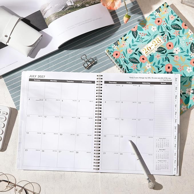2026-2028 Monthly Planner/Calendar - JAN. 2026 - DEC. 2028, 9" × 11", 3 Year Monthly Planner 2026-2028, Large 36-Month Calendar with Tab, Back Pocket, Twin-Wire Binding, Premium Paper, Note Page