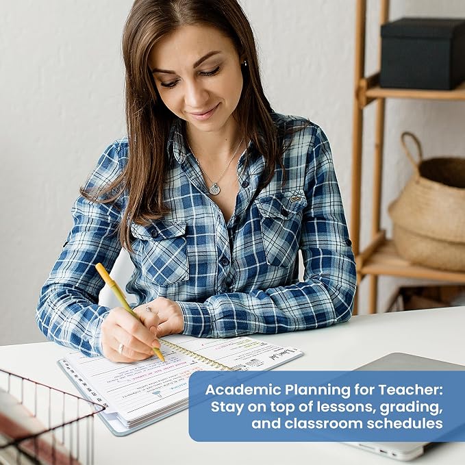 Planner 2026–2027, Academic Year Monthly & Weekly Calendar Book, Jul 2026–Jun 2027, Hardcover Organizer with Tabs, Student & Teacher Planner, 6.3" x 8.5", Soft Wings