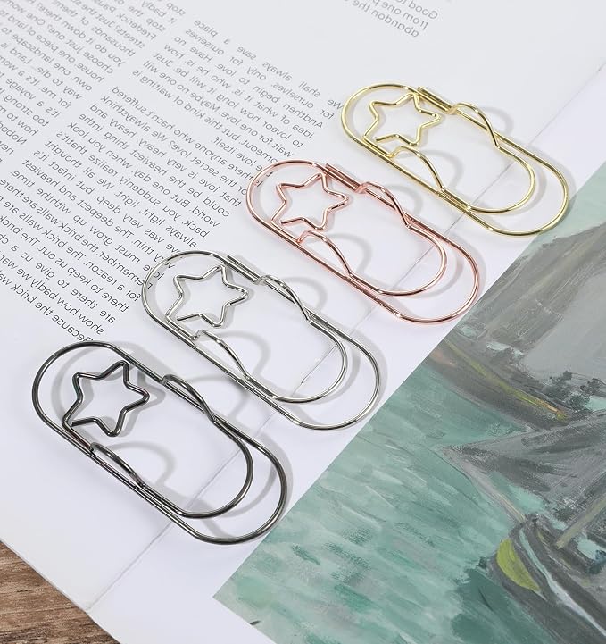20 Pcs Metal Pen Clip, Paperclip Pen Holders for Notebooks & Planners, Multifunctional Bookmark Clips, Office School Supplies