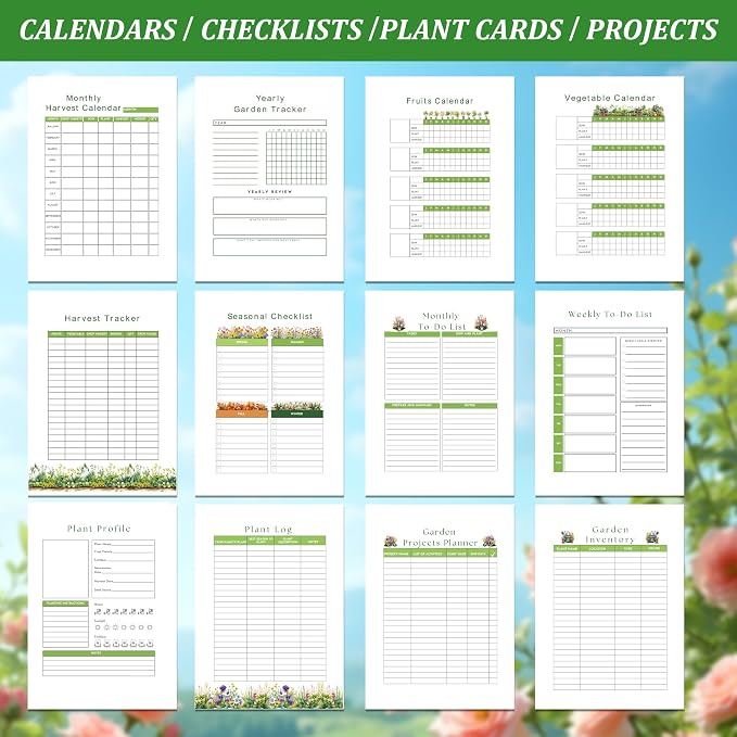 Garden Planner β Garden Journal Planner and Log Book with Monthly & Weekly Checklists, Gardening Journal for Plant Care, Budget, and Harvest Tracking