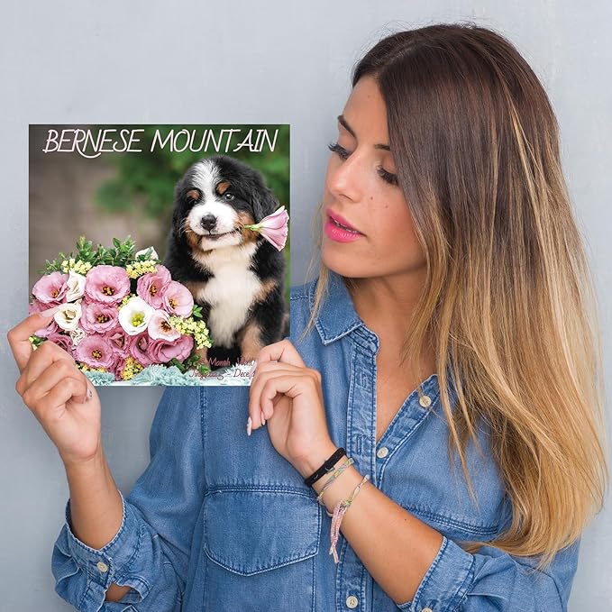 2026 Wall Calendar,Bernese Mountain Wall Calendar, 12" x 24" Open,Family Planner Calendar Organizer with Bernese Mountain dog Images, for Dogs Lovers