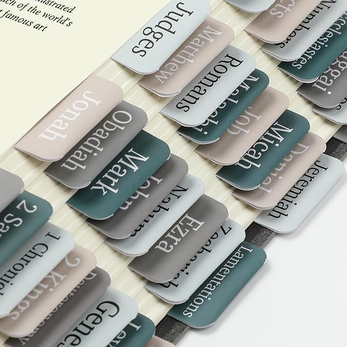 Mr. Pen- Bible Tabs, 75 Tabs, Winter Wood, Laminated Bible Tabs for Women and Men, Bible Tabs for Study Bible, Bible Index Tabs, Bible Book Tabs, Bible Labels Tabs, Mr Pen Bible Tabs