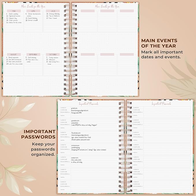 PLANBERRY Large Hourly Schedule Planner Premium – Undated Organizer for Productivity, Time Management & Budget, 8x10.4″ (African Terracotta)