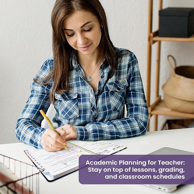 Planner 2026–2027, Academic Year Monthly & Weekly Calendar Book, Jul 2026–Jun 2027, Hardcover Organizer with Tabs, Student & Teacher Planner, 6.3" x 8.5", Mushroom Party