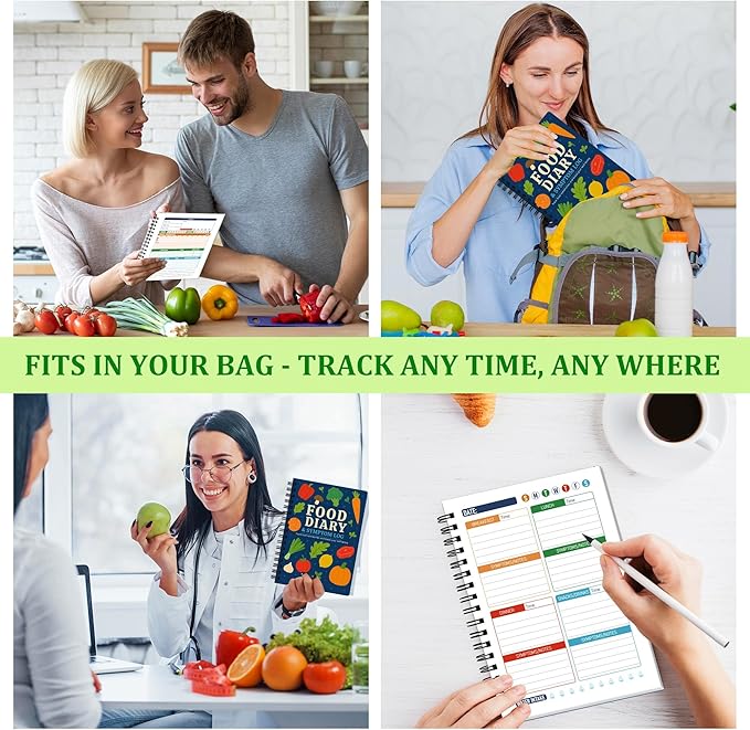 75-Day Food Diary & Symptom Tracker Journal for Gut Health β IBS, FODMAP, Allergy & Wellness Log Book | B5 Size Portable Digestive Health Planner with 100gsm No-Bleed Paper, 300gsm PVC-Protected Hardcover