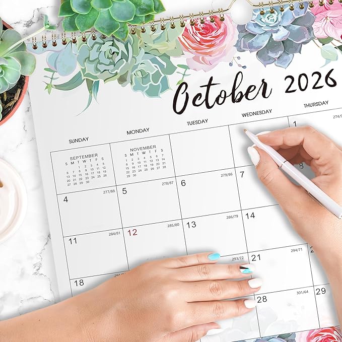 2026-2027 Calendar - July 2026 - December 2027, 14.6'' x 11.4'', Wall Calendar 2026-2027, Twin-Wire Binding, 18 Months Calendar, Premium Paper