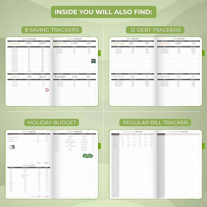 Clever Fox Budget Planner - Expense Tracker Notebook. Monthly Budgeting Organizer, Finance Logbook & Accounts Book, Bill Tracker, A5 (Green)