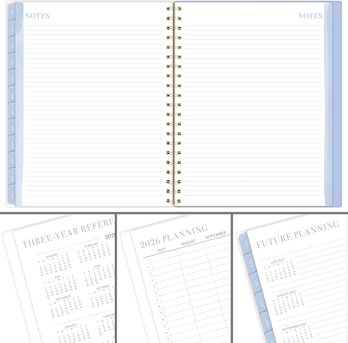 Cambridge Planner 2026-2027 Weekly & Monthly Academic 12-Month July-June, 8-1/2" x 11", Leah Bisch, Pansy Bouquet (LB50-905A)