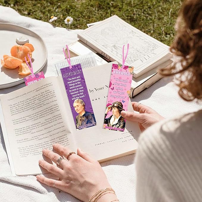 Women History Month Bookmarks, 120 Pcs Inspirational National Women's Day Book Marker Page Clips, Motivational Book Dividers for Bible Reading Classroom Gifts Library Supplies