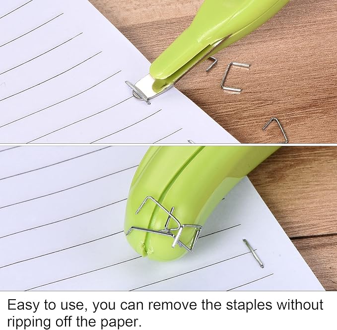 MECCANIXITY Staple Remover Tools, Magnetic Staplers Puller for Office Home Desktop Accessory, Green Pack of 3
