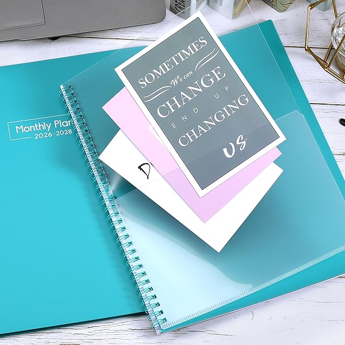 Monthly Planner 2026-2028 - Monthly Planner from July 2026 to June 2028, 8.5'' x 11'', 2-Year Planners with Inner Pocket