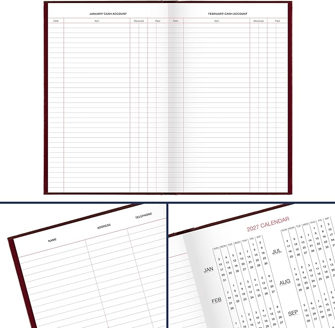 AT-A-GLANCE 2026 Standard Daily Planner, 7-3/4" x 12", Large, 12-Month, Hardcover, Red (SD3761326)