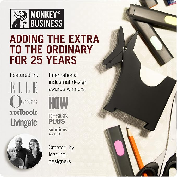 Monkey Business: Morris The Donkey Desktop Memo Holder - Cute Sticky Notes Holder & Desk Organiser, Office Accessories - Funny Decoration