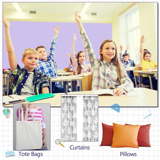 Mindsoft Bulletin Board Fabric 48 '' x 107 '' Class Fabric for Classroom Bulletin Board Decor, Pillows, Curtains, Crafts(Lavender Purple)