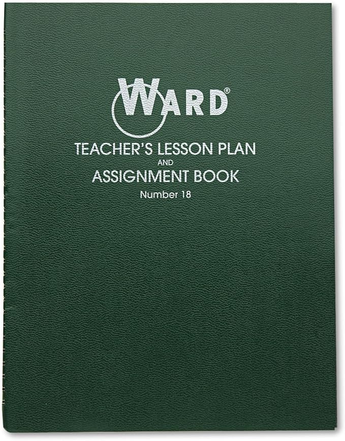 Ward 18 Lesson Plan Book, Wirebound, 8 Class Periods/Day, 11 x 8-1/2, 100 Pages, Green (HUB18)