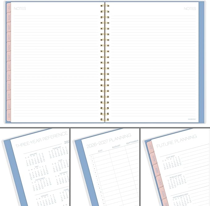 Cambridge Planner 2026-2027 Weekly & Monthly Academic 12-Month July-June, 8-1/2" x 11", Sunlit (1793-905A)