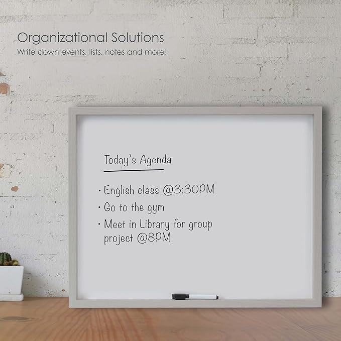 Mikasa White Board with Dry Erase Pen, 24x19-Inch, White